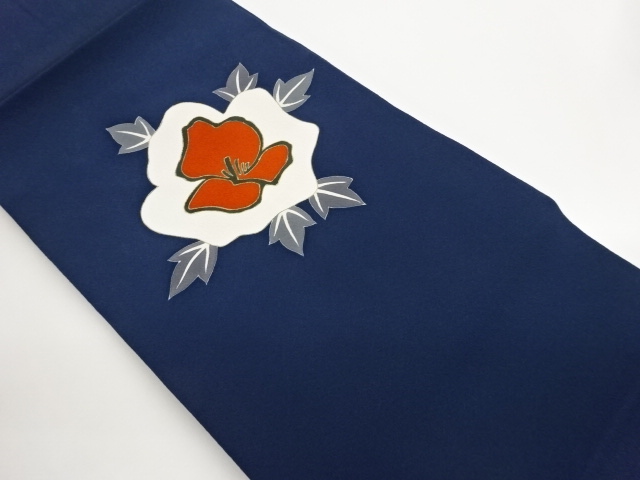 JAPANESE KIMONO / NAGOYA OBI / CHIRIMEN / KINSAI / FLOWER 